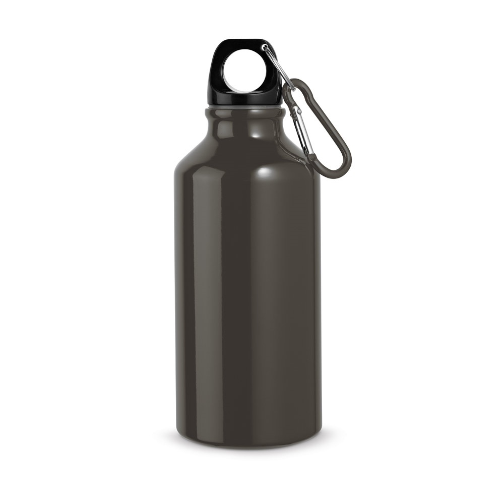 Gourde promotionnelle en aluminium 400 ml Gun métal